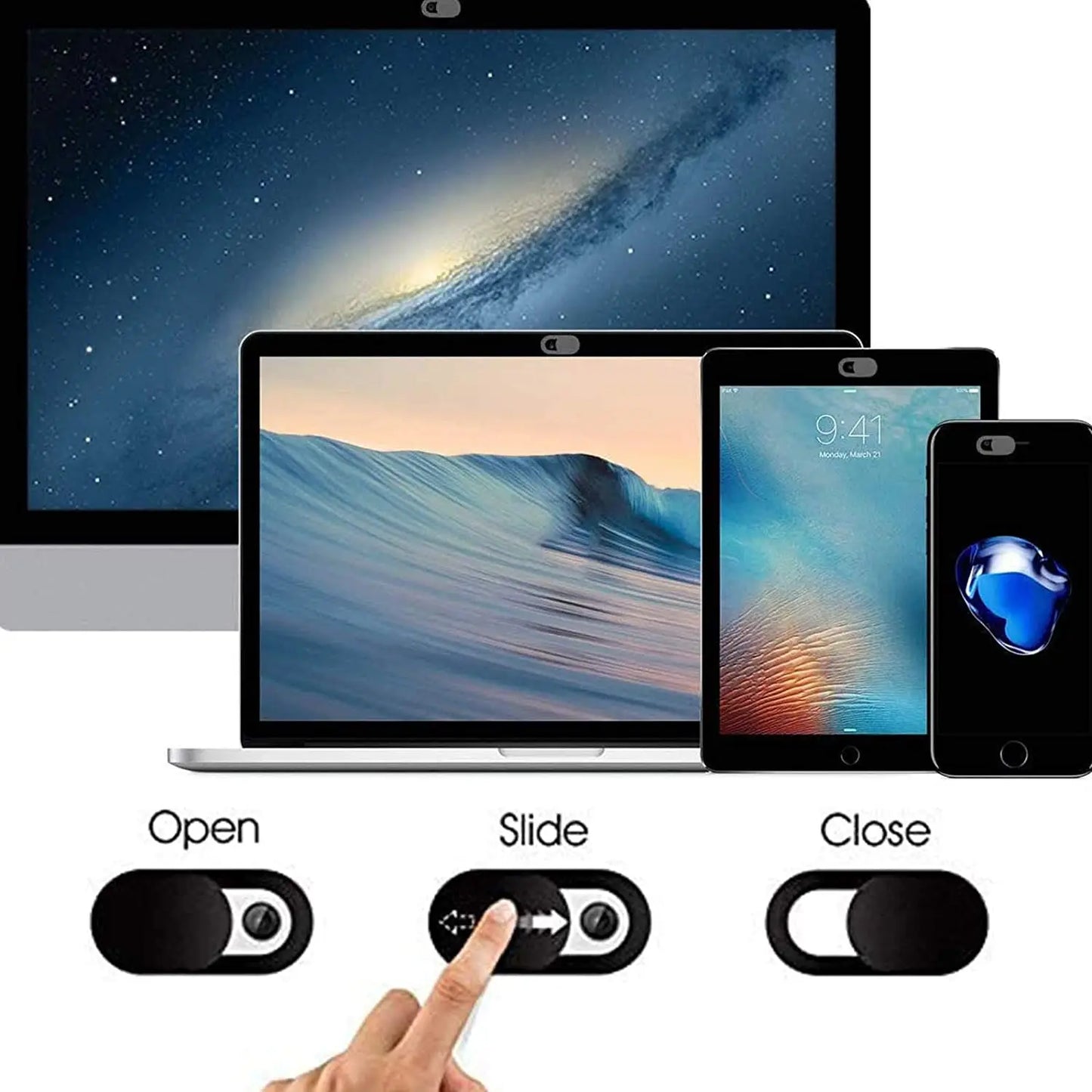 KCNKON Laptop Camera Cover Slide Webcam Blocker , for Iphone, Ipad, Macbook Pro Ultra Thin Camera Privacy Protector