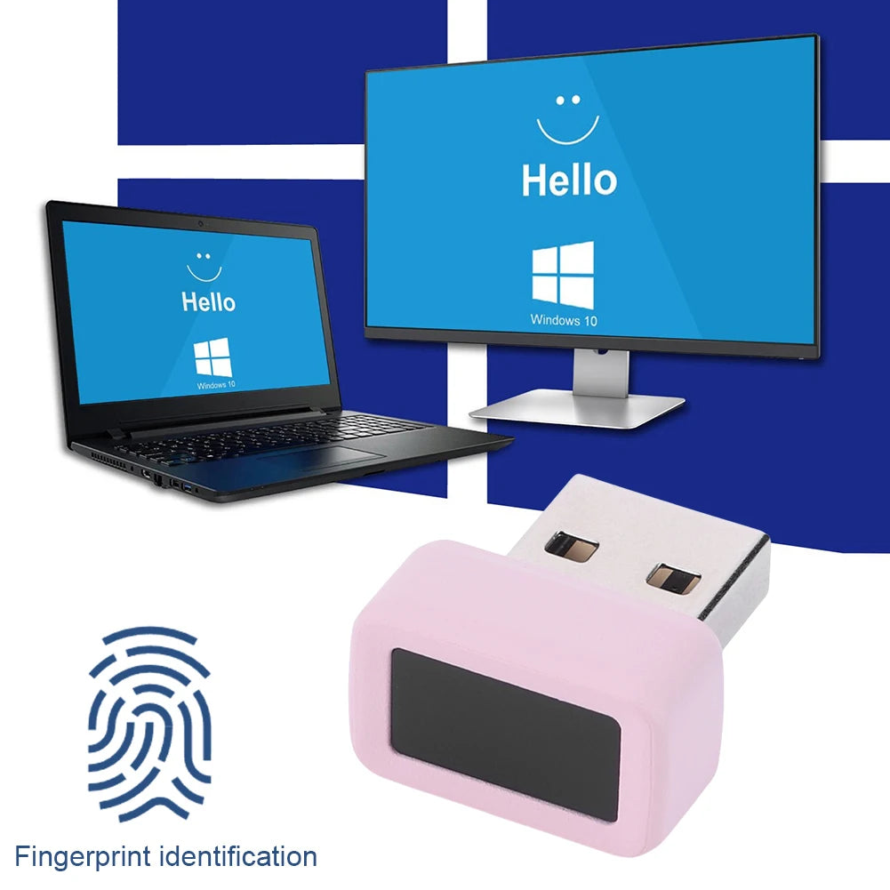 USB Fingerprint Key Reader for Win 10/11 Hello Speedy Matching Security Key FIDO U2F Mini Fingerprint Reader Biometric Scanner