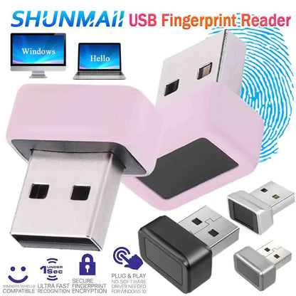 USB Fingerprint Key Reader for Win 10/11 Hello Speedy Matching Security Key FIDO U2F Mini Fingerprint Reader Biometric Scanner